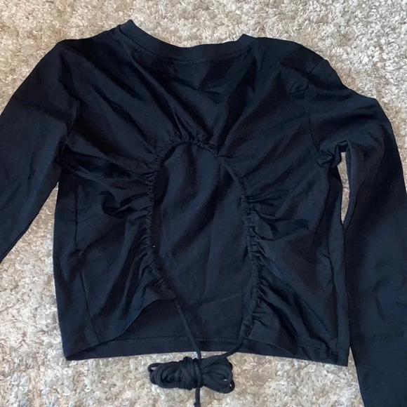 MANGO Cinched open back crop long sleeve - Picture 3 of 4